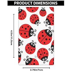 Pznen Light Switch Cover Plate, Ladybug Red Black