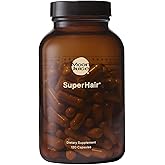 Moon Juice SuperHair Hair Growth Vitamins for Women & Men with Biotin & Saw Palmetto - Clinical Strength Multivitamin Hair Supplement for Healthier, Stronger, Thicker Hair, 120 Capsules - 30 Servings