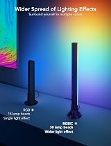 Govee RGBIC TV Light Bars 38cm WiFi Backlight for 45-70 Inch TV Black view 5