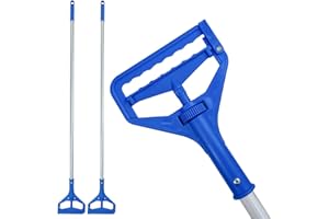 60 Inch Adjustable Aluminum Mop Handle - KLHB-YF Heavy Duty Commercial Mop Stick Replacement, Industrial Grade Quick Change M