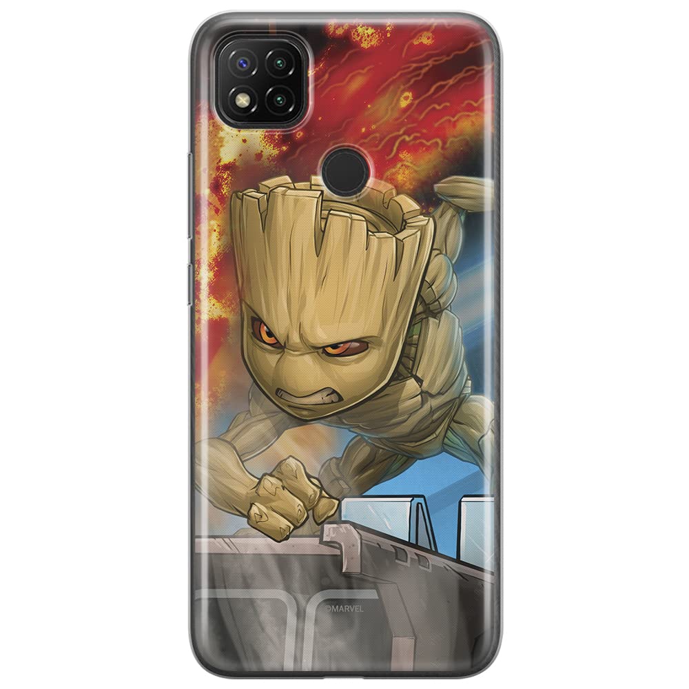ERT GROUP mobile phone case for Xiaomi REDMI 9C original and officially Licensed Marvel pattern Groot 003 optimally adapted to the shape of the mobile phone, case made of TPU