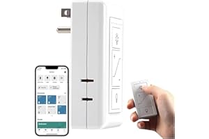 Nexete Smart Dimmer Plug Outlet Switch with Remote, Lamp Dimmer Outlet Switch Plug Adapter for Dimmable LED Light Bulbs Lamps String Lights Voice Control,Work with Alexa ( Plug in Dimmer with Remote )