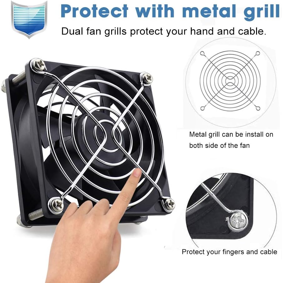 GDSTIME 80mm USB Fan 5V Computer Cooling Fan USB Powered with 3-Speed Adjustable Controller 2500 RPM 8CM Case PC Case Fans For Cabinet XBox Router DVR TV Box - Image 5