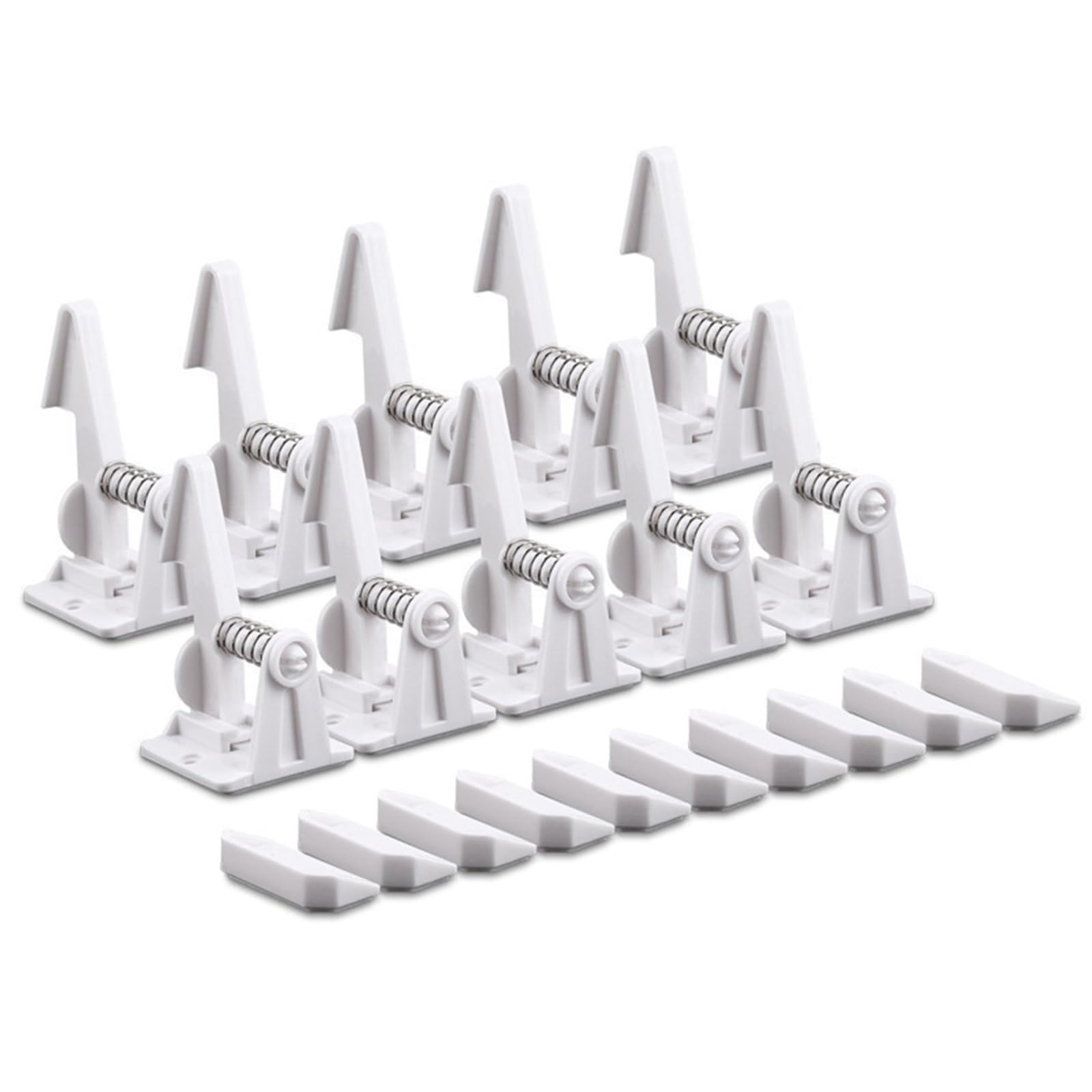 10 Pcs Cupboard Locks for Children, Child Locks for Kitchen Cupboards, Cupboard Locks, Child Locks, Child Locks for Drawers, No Drilling & No Tools Required, for Drawer Kitchen Closet Latches