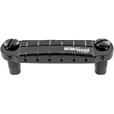 Wilkinson M Series 52mm Pre-set Wraparound Electric Guitar Bridge, Black | 2-3/64 inch String Spacing, for LP SG Junior Special Style