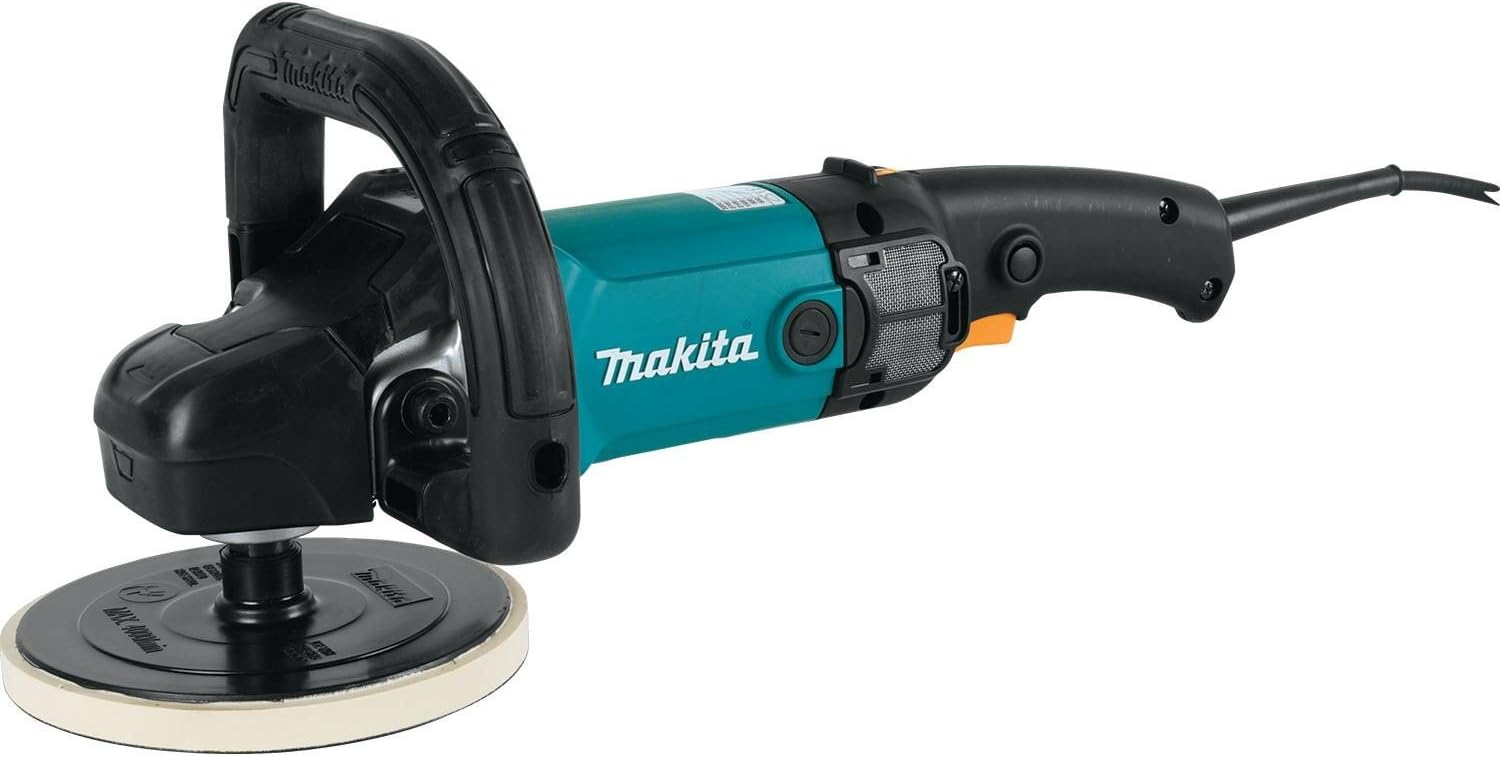 Makita 9237CX3 Makita 7" Polisher, 10 AMP, 600-3, 000 RPM, var. spd., loop handle with foam pad and bag, - - 