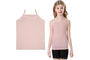 Phedrew Girls' Cotton Undershirts Stretch Sleeveless Camisole Basic Tank Top