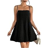 SweatyRocks Women's Spaghetti Strap Dress Backless Mini Dress Casual Sun Dresses for Women