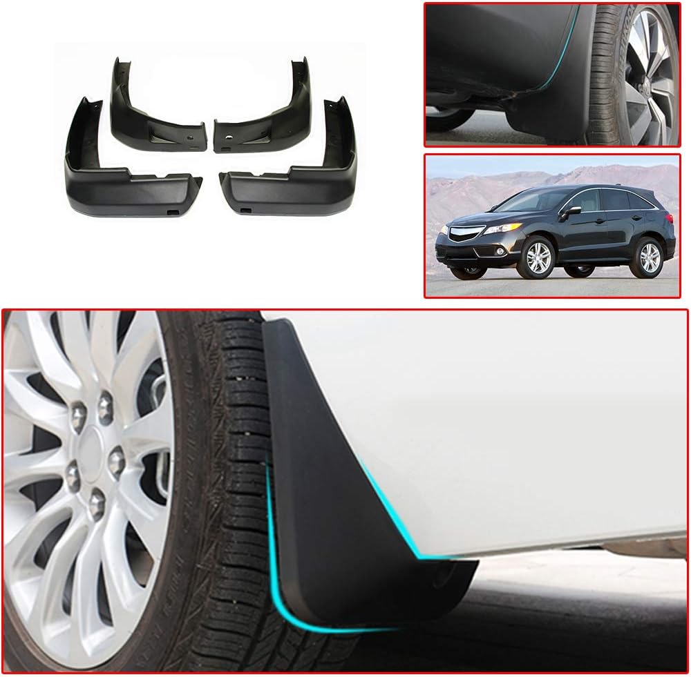 Amazon Com Muchkey No Dril Car Mud Flaps For Acura Rdx 2013 2014 2015 Sedan Splash Front And Rear Guards 4pcs Set Automotive