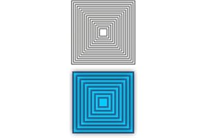 FAWENUCY Scrapbooking Die-Cuts, Layering Frame Metal Cutting Dies for Card Making, Paper Craft Punch Template, Background Embossing Stencils, DIY Album Décor (16 Pcs Square-11.1x11.1cm)