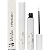 Curacoro 3x Growth Serum For Lash Extension, Peptide Enhancing Solution for Natural Lashes, Lash Extensions & Eyebrows, Eyelash Serum To Grow Lashes Fuller & Longer Looking Eyelashes (5ml)
