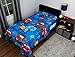 2pc Disney Cars Twin Flat and Fitted Sheets Blue Racing Speed Bedding Accessories