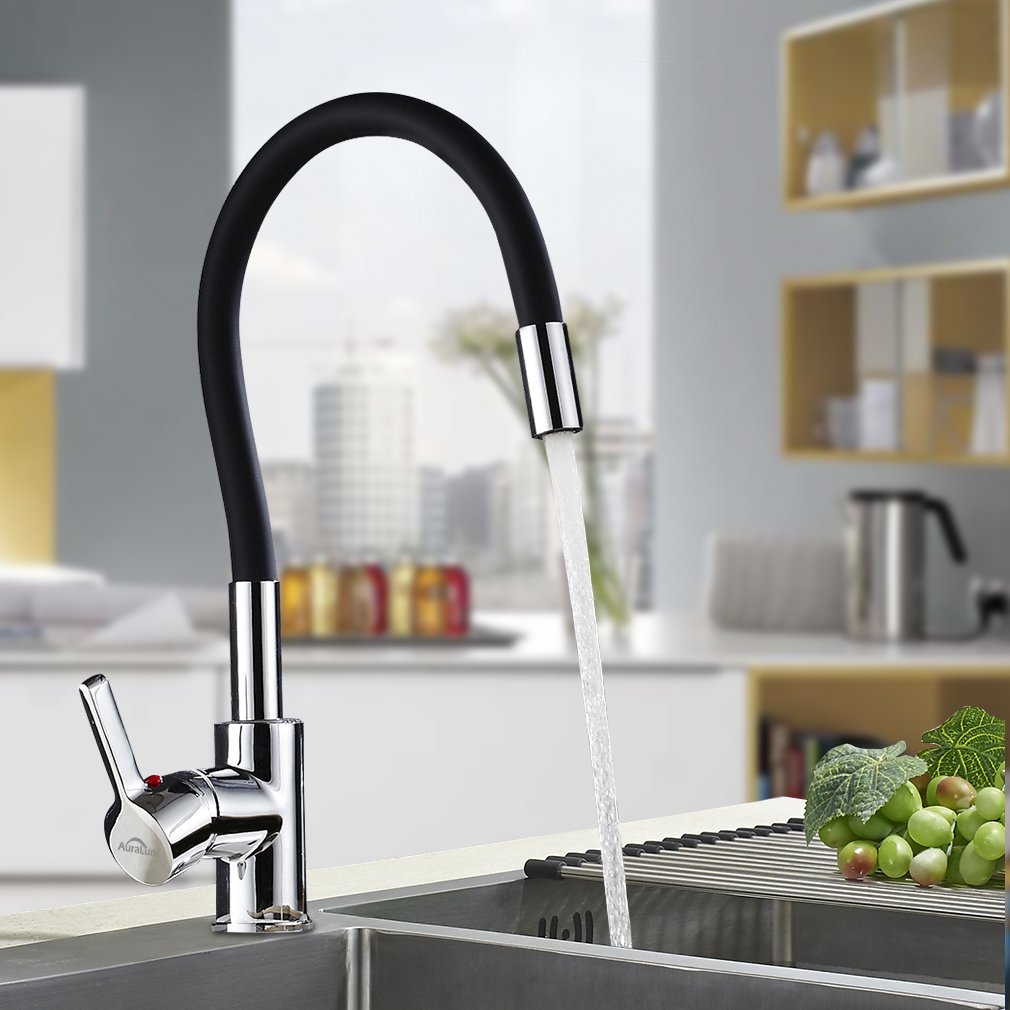 Rubinetto Cucina 3 Vie Con Osmosi - Miscelatore Doppia Leva Per Acqua Potabile, Girevole 360° - Foto 10