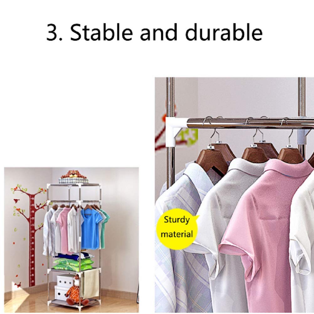 Adjustable Garment Rack Coat Rack Stand Simple Houseware Heavy Duty