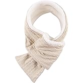 OMUKY Unisex Winter Knit Warm Scarves Thick Fleece Scarf Cold Weather Soft Neck Warmer for Women Men