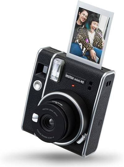 INSTAX Mini 40 Instant Film Camera Black with Auto Exposure Selfie Lens