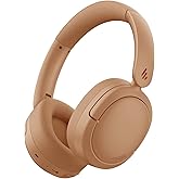 Edifier V80 Hybrid Active Noise Cancelling Headphones, True Wireless Over Ear Bluetooth Headset with 45H Playtime Hi-Res Audio Fast Charging Multipoint Connection for Travel Home Office (Brown)