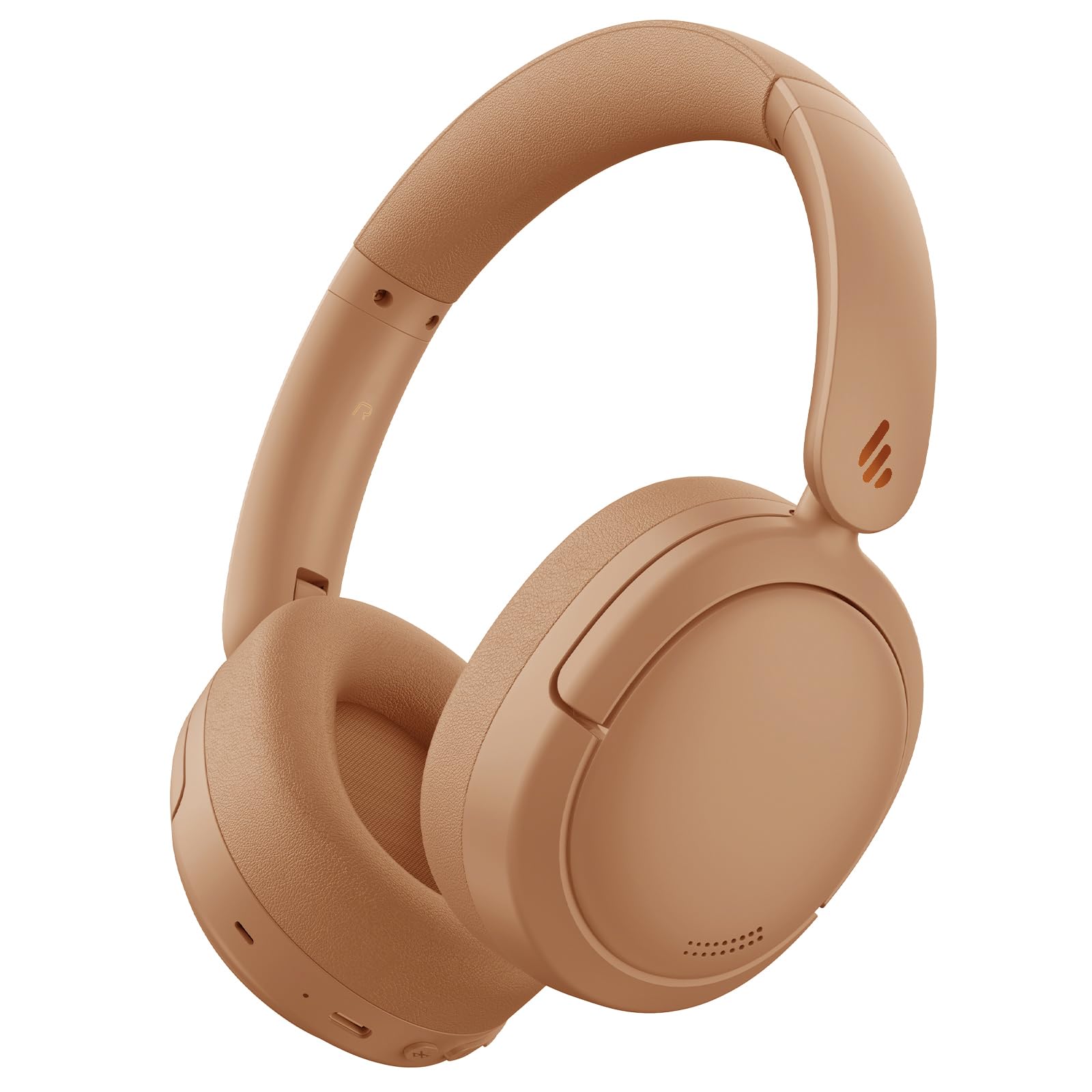 Edifier V80 Hybrid Active Noise Cancelling Headphones, Wireless Over-Ear Bluetooth 5.4 Headphones, Al Clear Calls, 45H Playtime, Customize via an App, Fast Charging, Foldable, Comfortable Fit - Brown