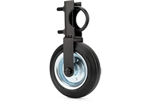 MCVOMV 6" Fence Gate Wheels for Metal Tube Gate Driveway Gate Fence Wheels for Gates Farm Gate Wheel Swing Gate Fence Support Wheel 1-5/8" Thru 2" Gate Frames, Black