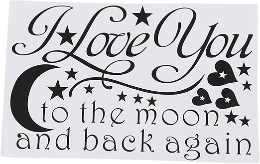 Refurbishhouse Decoracion De Pared De Pared I Love You To The Moon