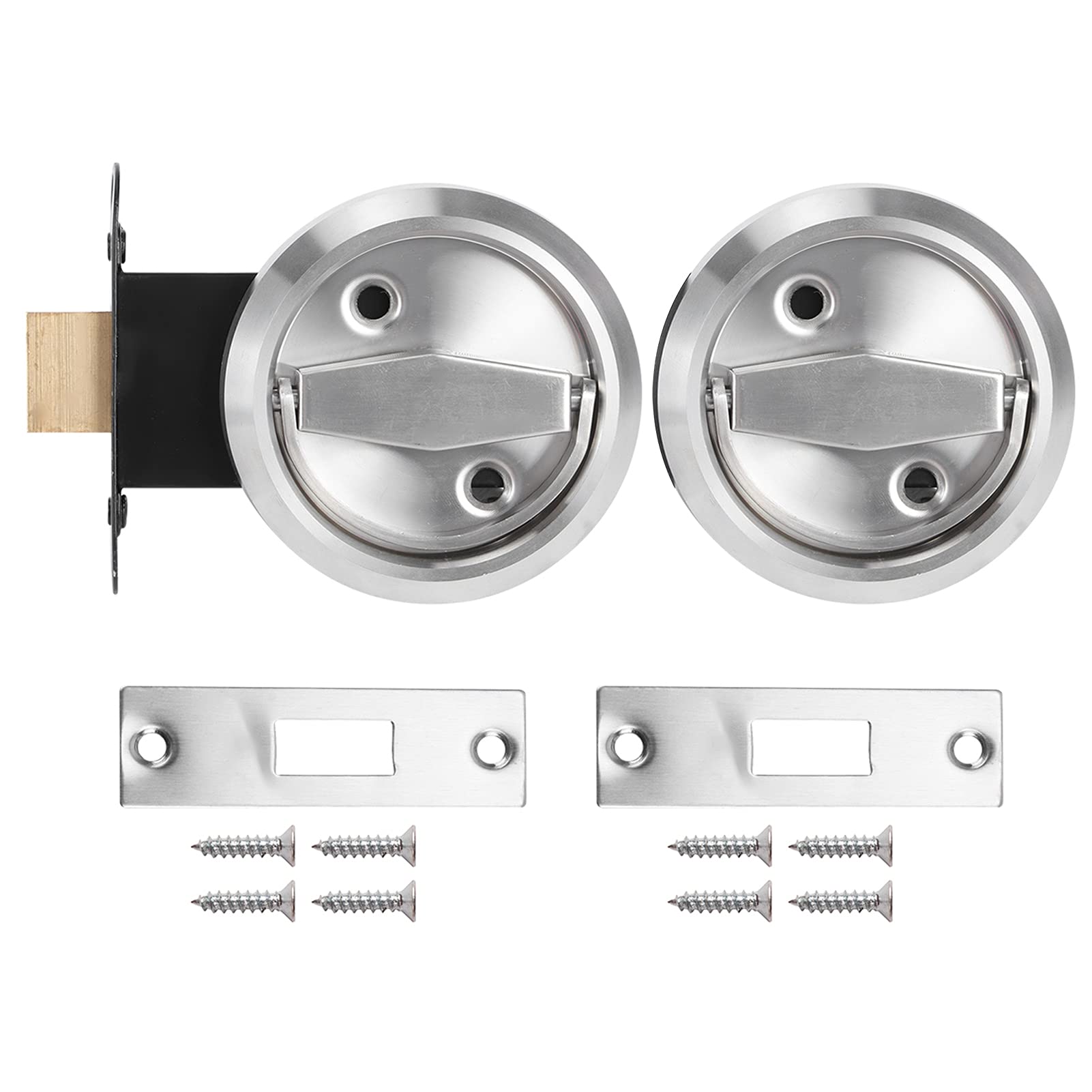 Atyhao Door Lock - Home Bathroom DoubleSided Lock 304 Stainless Steel Handle Door Lock Accessories(#2)