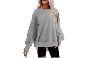 GENERIC Oversized Sweatshirt for Women Trendy Crewneck Sweatshirts Hoodies Fall Outfits Fashion Teen Girls Y2k Winter Clothes