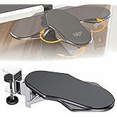 Computer Arm Rest Support Extender for Desk, Adjustable Rotating Arm Wrist Rest Pad Holder, Ergonomic Elbow Rest Holder, Fold