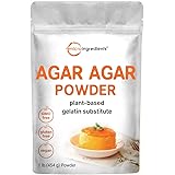 Agar Agar Powder, 1lb | Vegan Substitute for Beef Gelatin, Unflavored Thickening Agent, Plant Based Red Algae | Great for Des