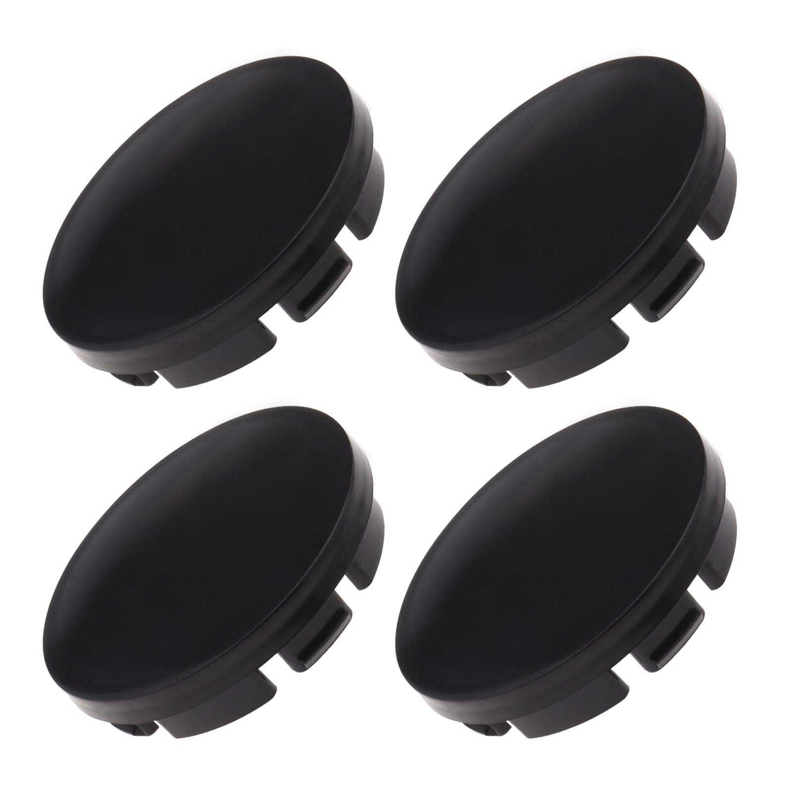 OTOTEC 4PCS Car Auto Wheel Center Caps Front & Rear Hub Covers Black ABS Fit for 53mm Wheel Hub Center Hole Diameter Vehicle Replacement Accessories