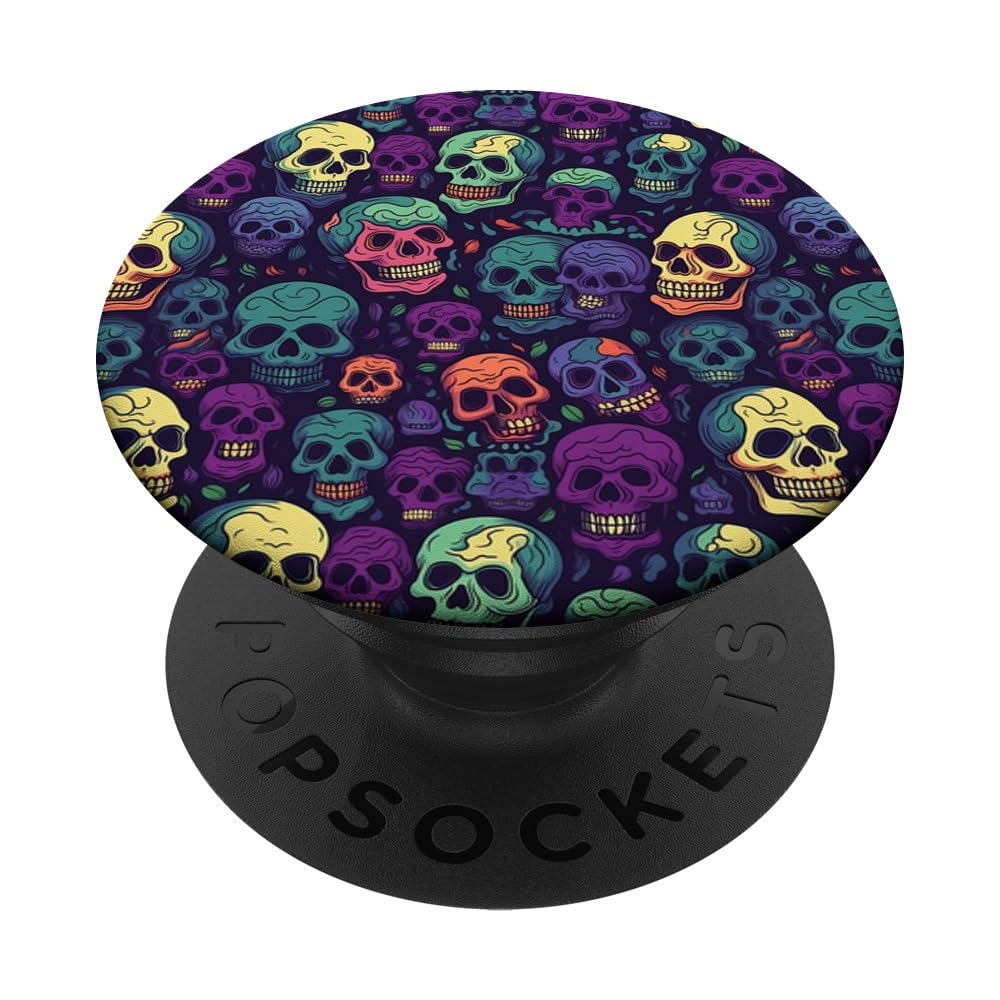 Gothic Pattern Skulls Design Cinco De Mayo Halloween PopSockets Swappable PopGrip