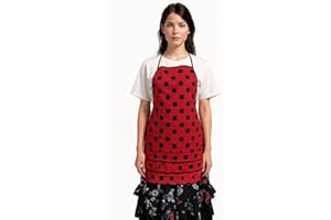 Generic Flamenco Sevillana Apron – Adult – Personalized with Name or Phrase – Durable Vinyl Print – Original Gift for Women/M