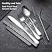 Seinvek Travel Cutlery Reusable Utensils with Case - Camping Utensils Stainless steel, Portable Silverware for Bento, lunch, Picnic, Hiking, Office & School, Metal Straw Knife Fork Spoon Chopsticks