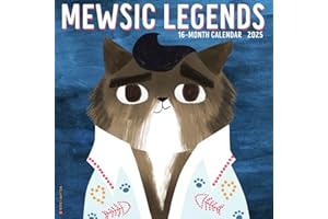Mewsic Legends 2025 12" x 12" Wall Calendar