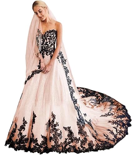 pink and black wedding dress Twilight Elegance you can order them in any size and color 2020 Fashion Black and Blush