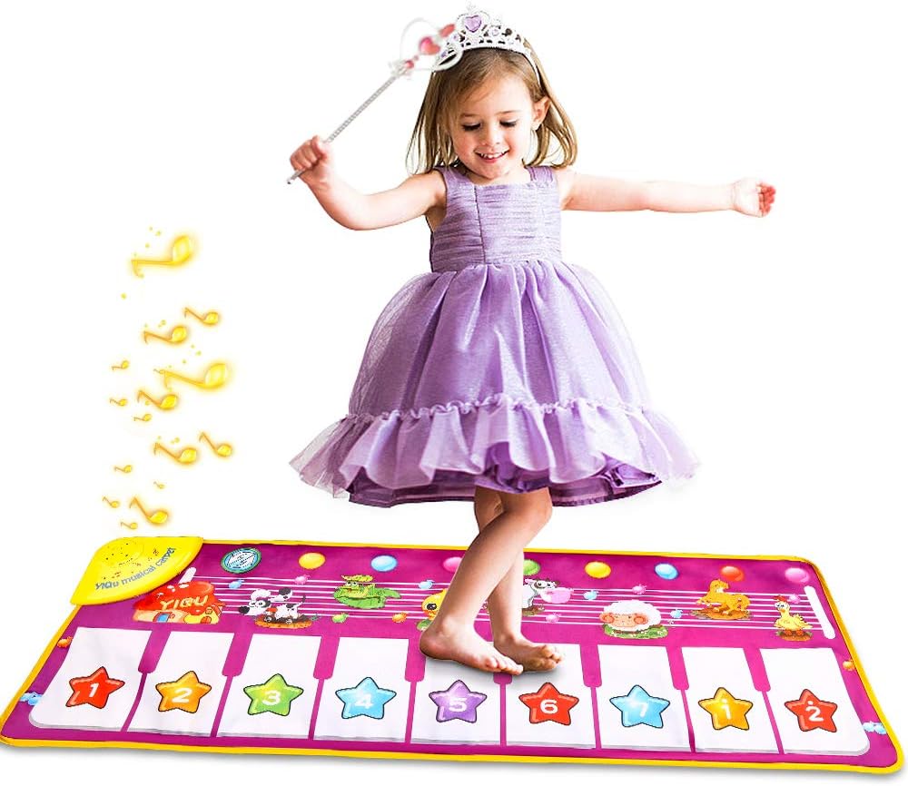 Vegena Tapis Musical Bebe Piano Tapis De Piano Tapis De Jeu Musical Instrument Touch Jeu Clavier Pour Enfants Cadeau 100x36cm Amazon Fr Jeux Et Jouets