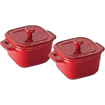 STAUB - ♦︎rottsiamさま専用♦︎ Amazon.com: Staub 40511-098 Square Cocotte Pair, Cherry, 3.1
