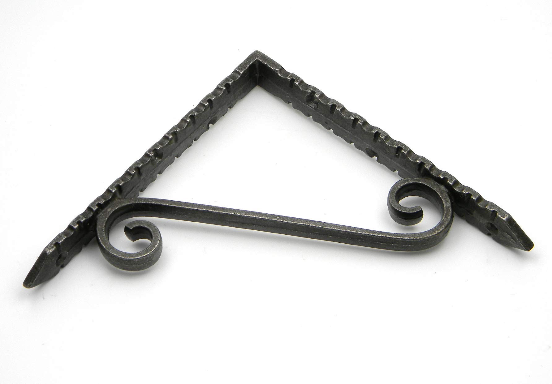 Pair of Simple Scroll Shelf Brackets Antique Cast Iron 150mm x 150mm / 6″ x 6″