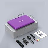 Boifun 17.5 Inch Portable DVD Player with 15.6 Inch HD Swivel Screen Purple view 9