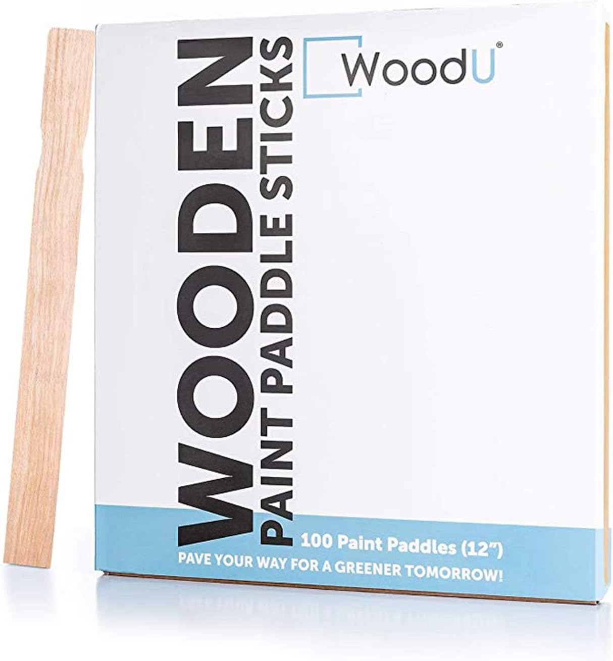 Wooden Paint Stir Sticks 9" 100 PCs - Craft Sticks for Art Projects, Epoxy Resin and Paint Mixer