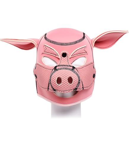 Amazon.com: Dermica Adults PU Leather Pig Hood Mask, Cosplay Pig