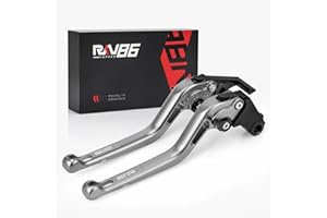 RKV86 Motorcycle Brake Clutch Levers Long for Honda CBR500R/CB500F/X (13-21), CB400F/CB400R (13-20), Grom MSX (14-23), CBR250R (11-15), CBR300R/ CB300F/ CB300FA (14-21), Monkey 125 (18-21) Titanium