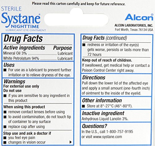 image for Systane Nighttime Lubricant Eye Ointment-0.123 oz, 3.5g