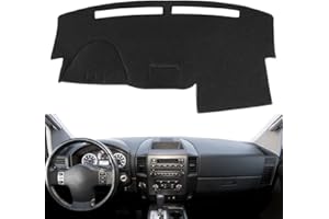 Yiz Dashboard Cover Dash Cover Mat Pad Carpet Custom Fit for Nissan Titan 2004-2012, Without Sensor，no Navi Holes(Black) Y30