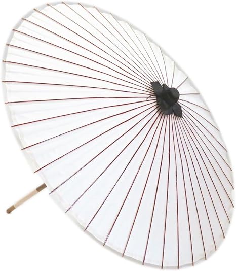 Amazon Co Jp 番傘ｍ 白 頭紙黒 踊り小道具 舞傘 小道具 １本通 １本柄 家電 カメラ