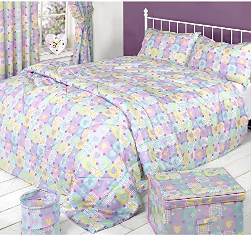 Mucky Fingers Childrens Heart Pattern Duvet Cover Bedding Set (Full Bed) (Hearts)