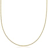 Barzel 18K Gold Plated Rope Chain Necklace - Made In Brazil