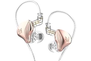 KZ ZEX Earbuds 1 electrostatic + 1 Dynamic Earphone in Ear Monitor Headphone with Detachable Cables Suitable for Audio Engineer, Musician (Rose Gold, Without Mic)