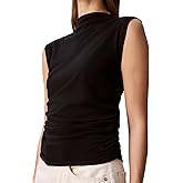 Calvin Klein Womens Cotton Jersey Mock Neck Top