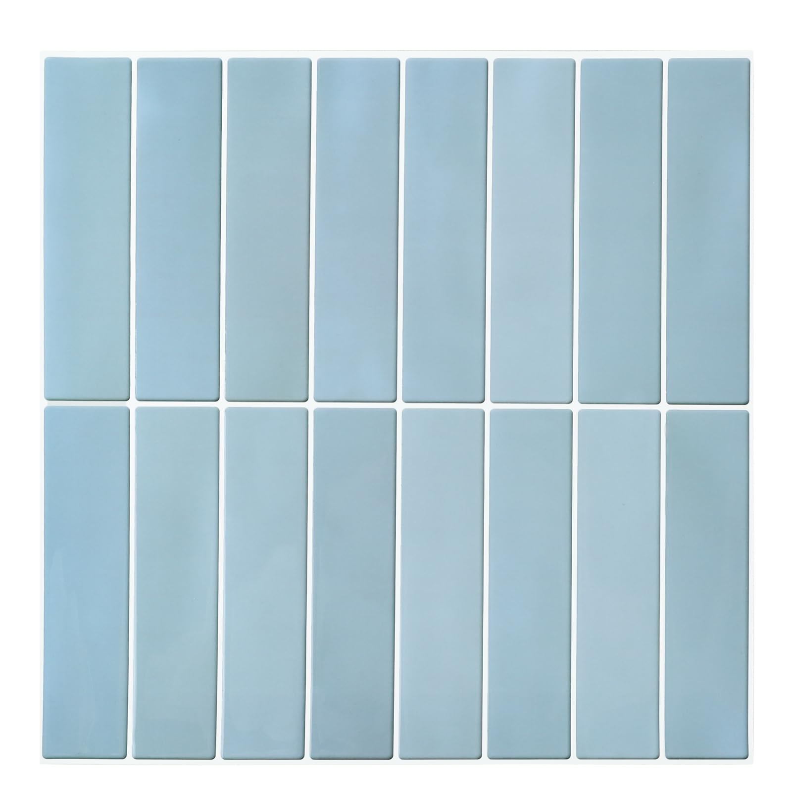 Photo 1 of YOFUN 12"x 12" Vertical Blue Peel and Stick Tile - 3D Liner Peel and Stick Backsplash for Kitchen and Bathroom Wall Tile- 10 Pcs