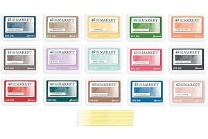 Lot de 49 et Market Dye – 15 Ranger 49 and Market – Lot de 15 tampons encreurs mélangeables hautement pigmentés avec bâtons d